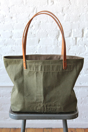 WWII era Two Tone US Military Canvas Tote Bag