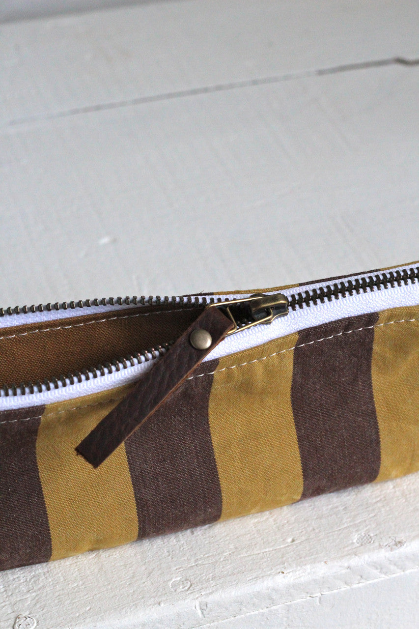1940's era Striped Canvas Utility Pouch