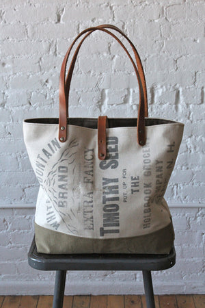 1930's era White Mountain Brand Seed Bag Carryall