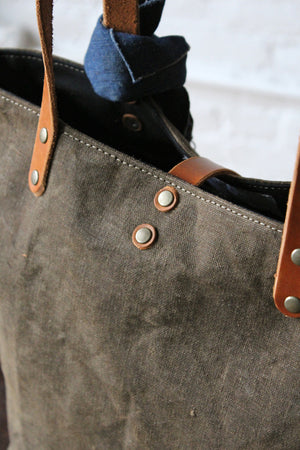 World War 1 era Black Canvas Tote Bag