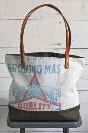 1940's era Quilted Canvas Tote Bag