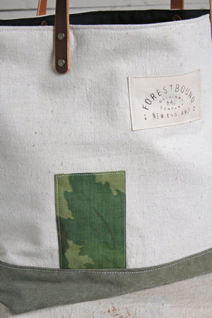 1940's era Patched Feed Sack Tote Bag