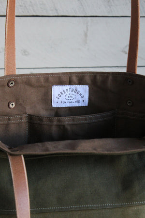WWII era Striped Canvas Tote Bag