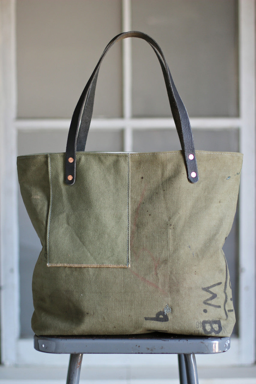 WWII era Military Canvas Tote