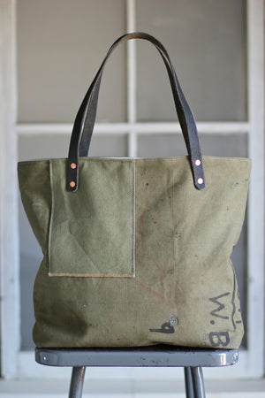 WWII era Military Canvas Tote