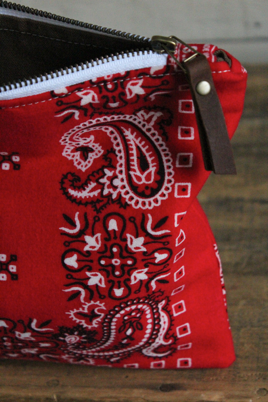 1950's era Reclaimed Bandana Utility Pouch
