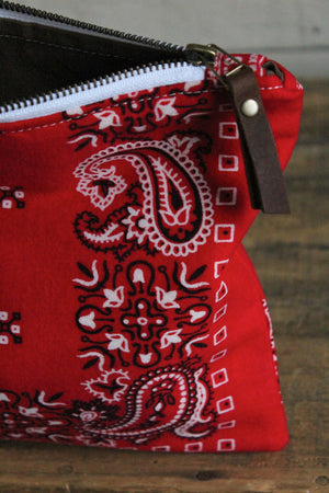 1950's era Reclaimed Bandana Utility Pouch