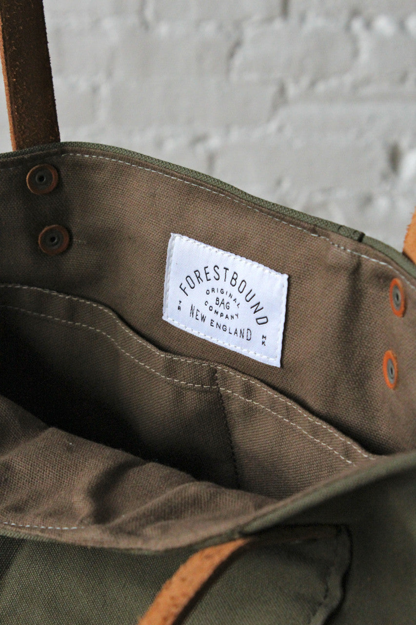 WWII era Two Tone US Military Canvas Tote Bag