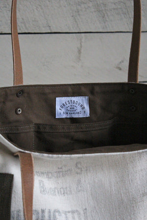 1940's era Feed Sack Tote Bag