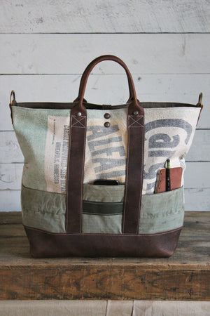 1950's era Feed Sack Weekend Bag