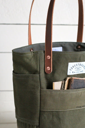 WWII era Canvas Pocket Tote Bag
