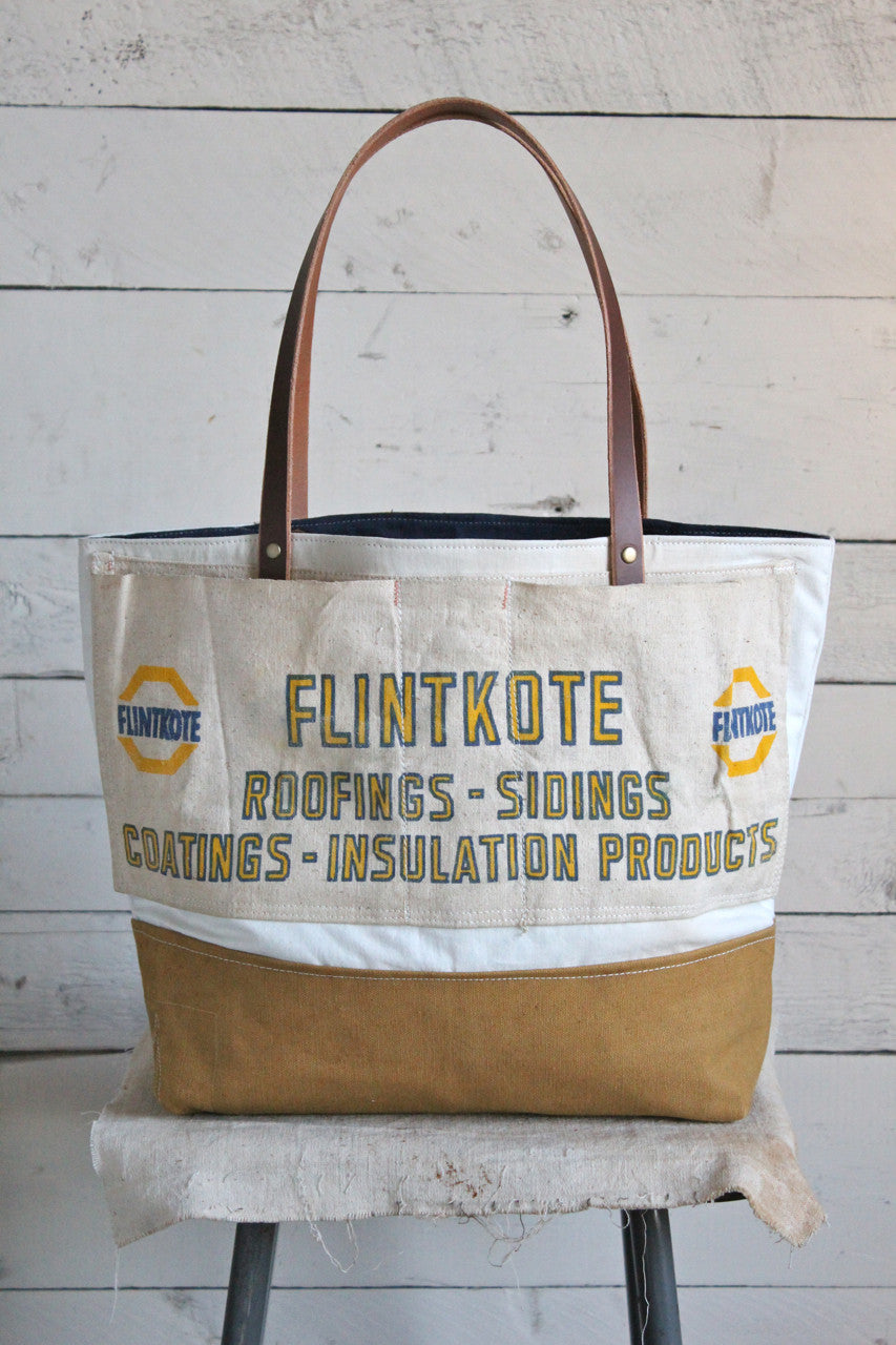 WWII era Canvas & Lumber Apron Carryall