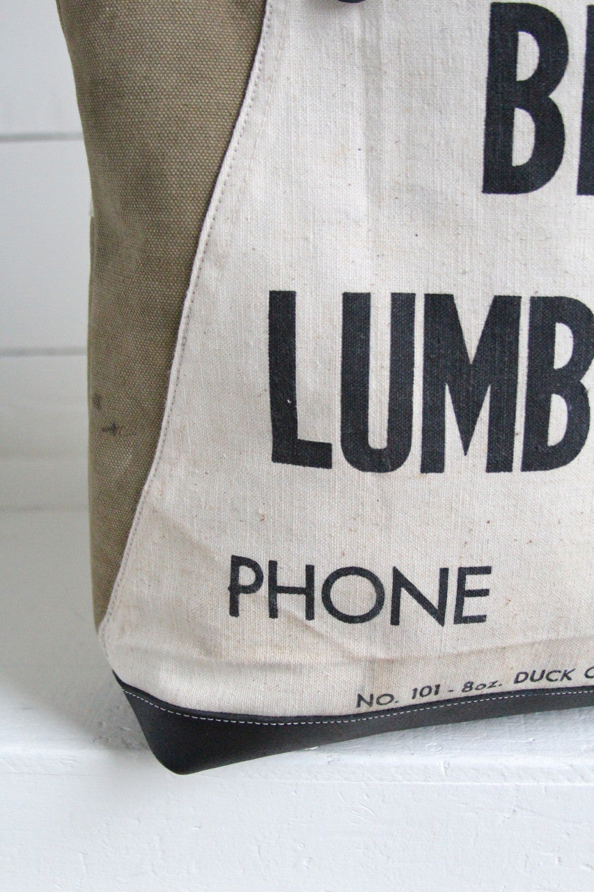 1940's era Canvas & Lumber Apron Carryall