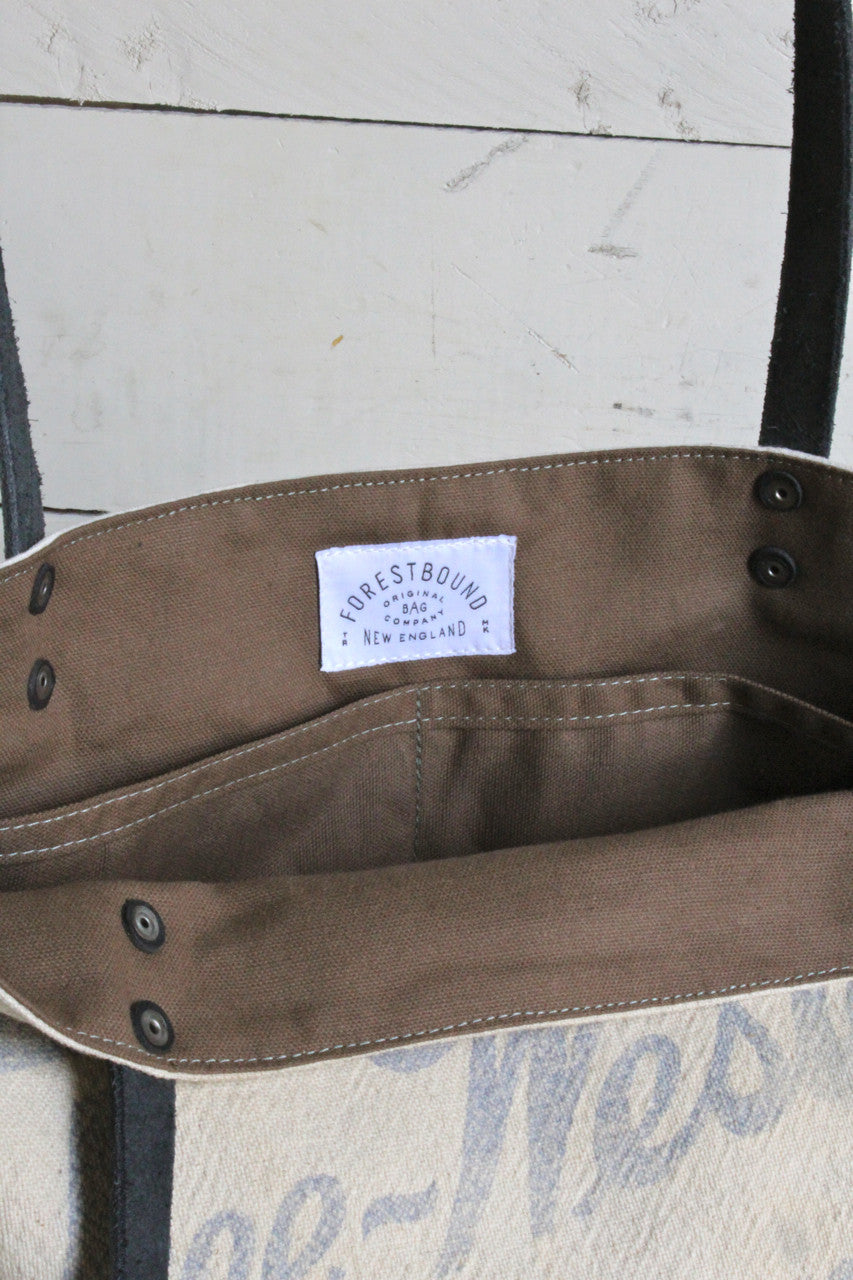 1940's era Feed Sack Tote Bag