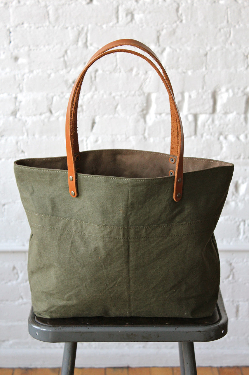WWII era Military Canvas Pocket Tote Bag