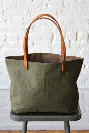 WWII era Military Canvas Pocket Tote Bag