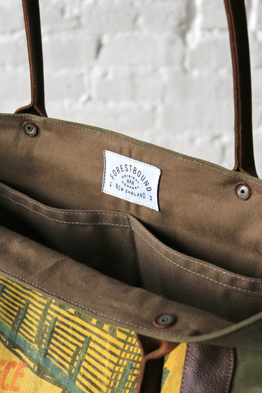 WWII era Canvas and Lumber Apron Carryall