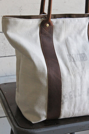 1940's era Feed Sack Carryall