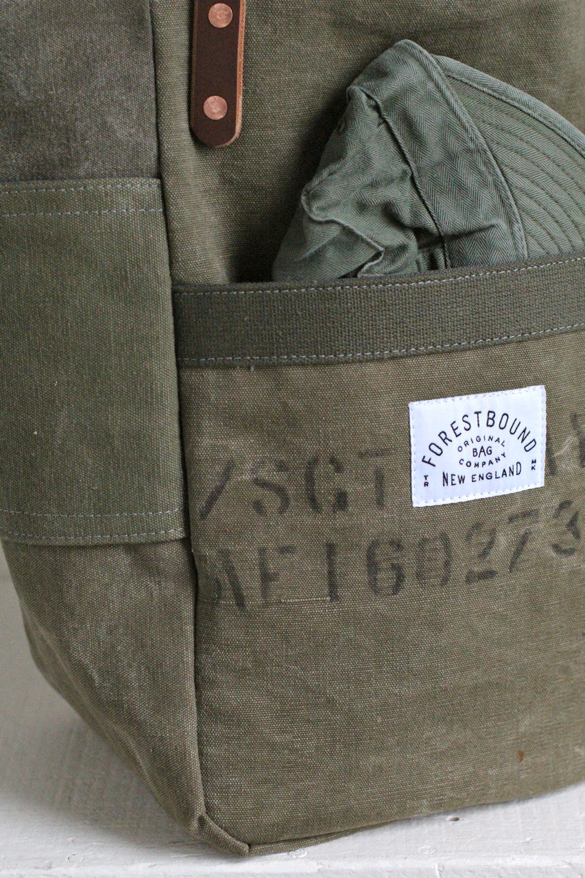 WWII era Canvas Pocket Tote