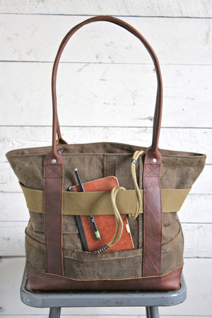 World War 1 era Waxed Canvas Carryall