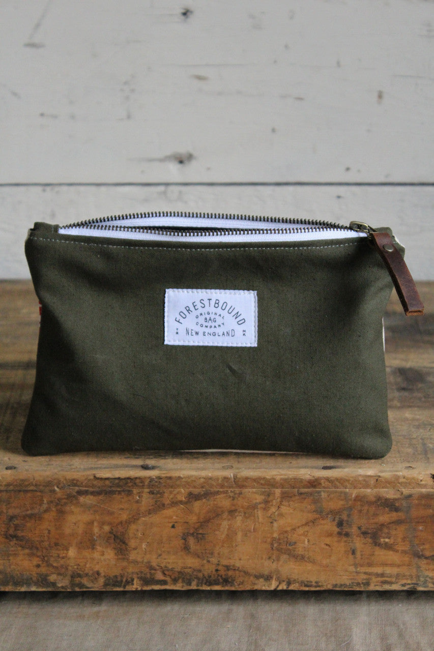 WWII era Canvas & Lumber Apron Utility Pouch