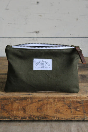 WWII era Canvas & Lumber Apron Utility Pouch
