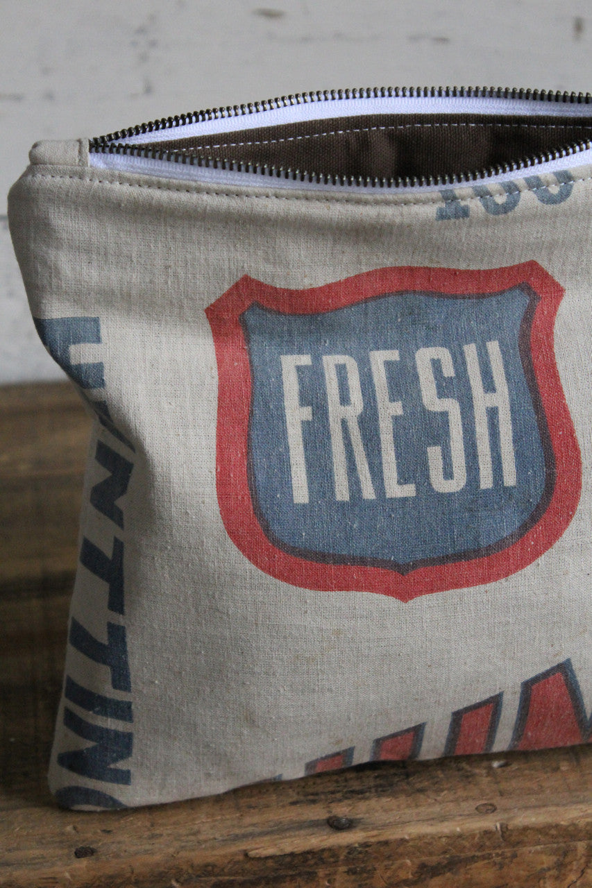 1950's era Feed Sack Utility Pouch