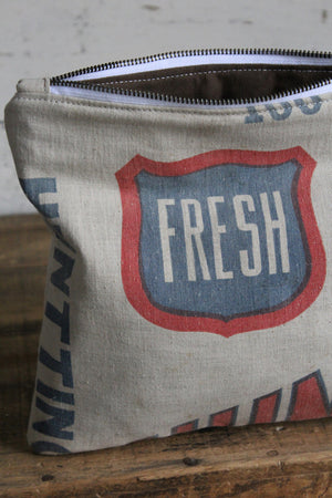 1950's era Feed Sack Utility Pouch
