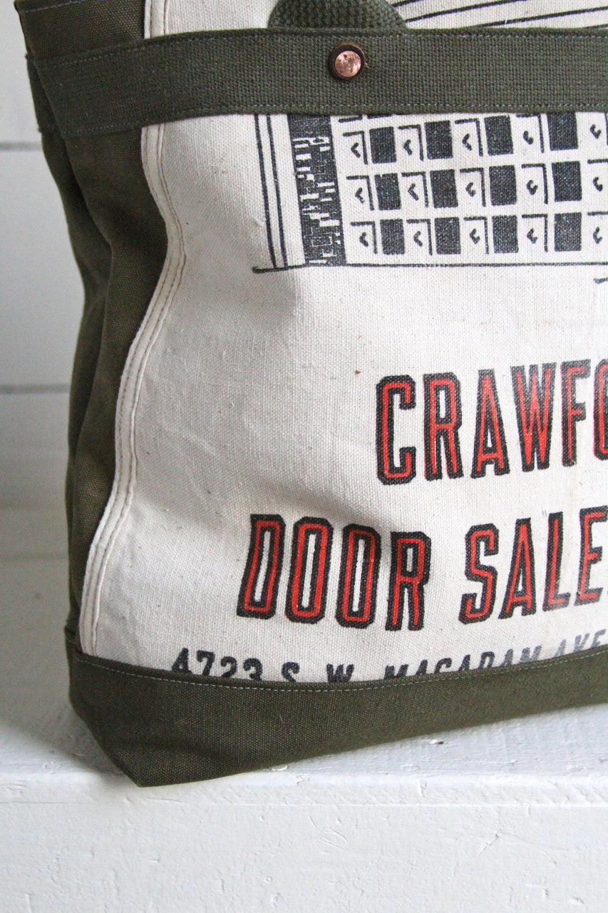 WWII era Canvas and Work Apron Carryall