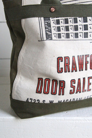 WWII era Canvas and Work Apron Carryall