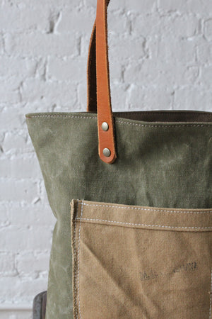 WWII era Military Canvas Pocket Tote