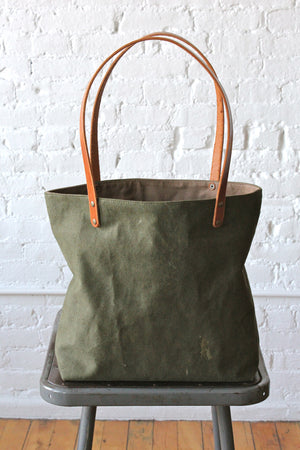 WWII era Military Canvas Pocket Tote Bag