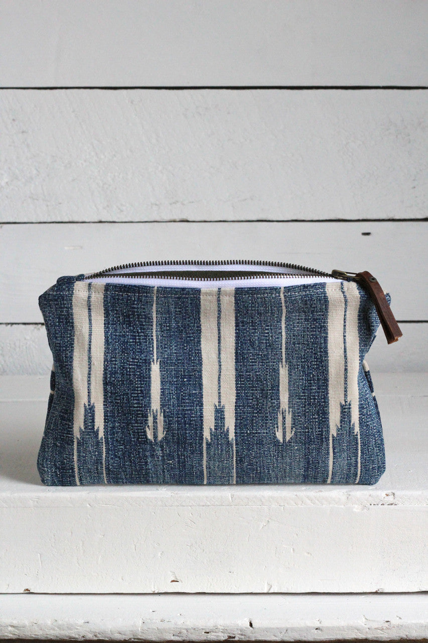 Indigo Dyed Cotton Utility Pouch / #3