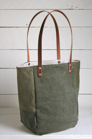 WWII era Canvas Pocket Tote