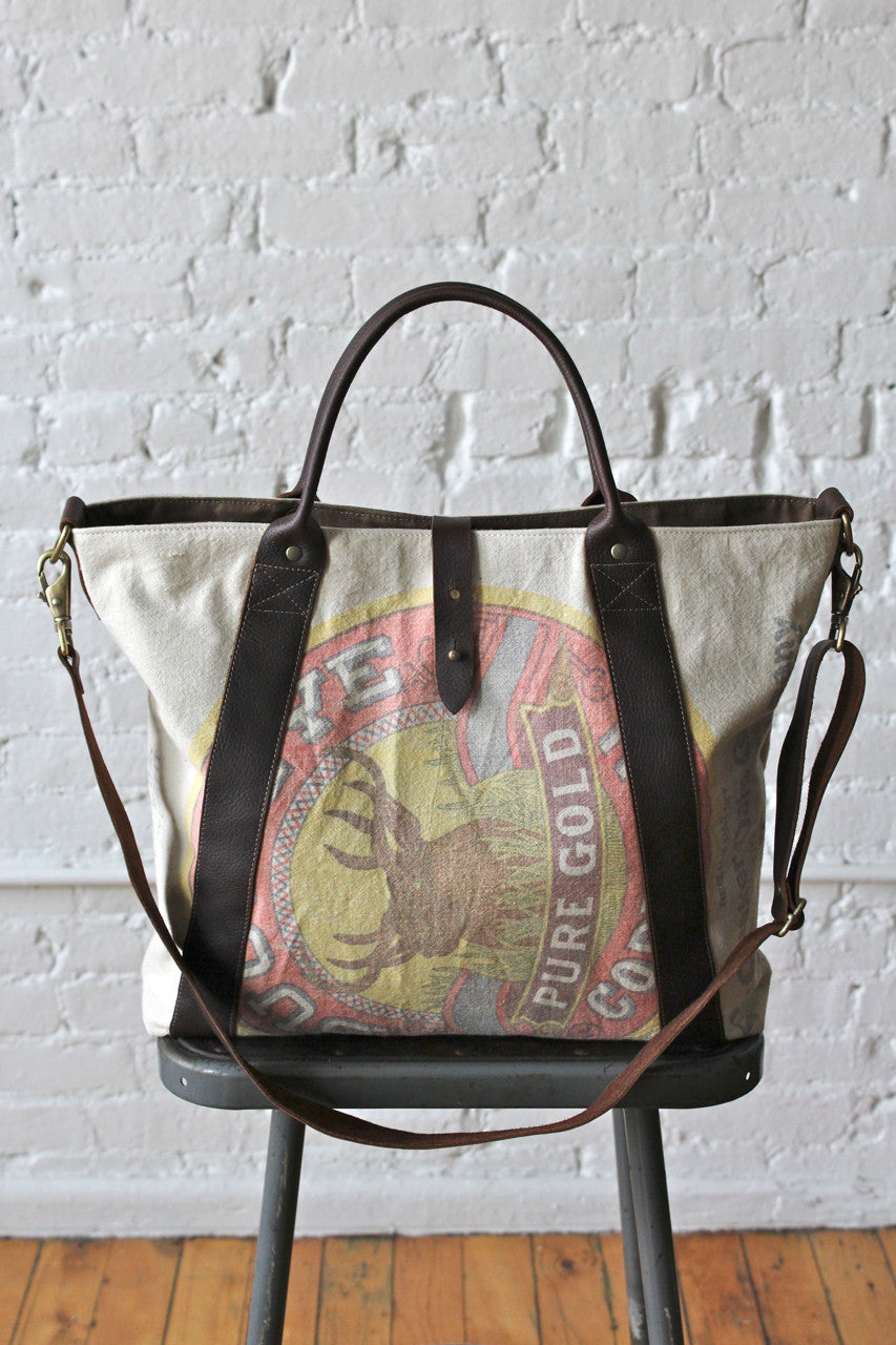 1940s era Feed Sack Carryall