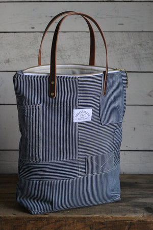 The Rambler Tote / 1930's era Hickory Stripe