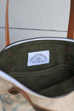 The Rambler Tote / 1940's era Patched Farm Feedsack