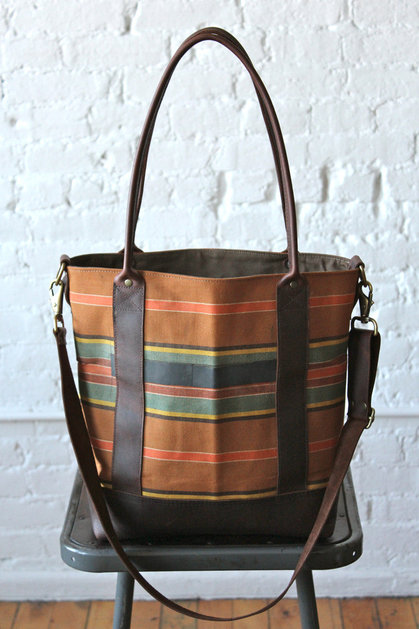 1940's era Striped Weekend Bag