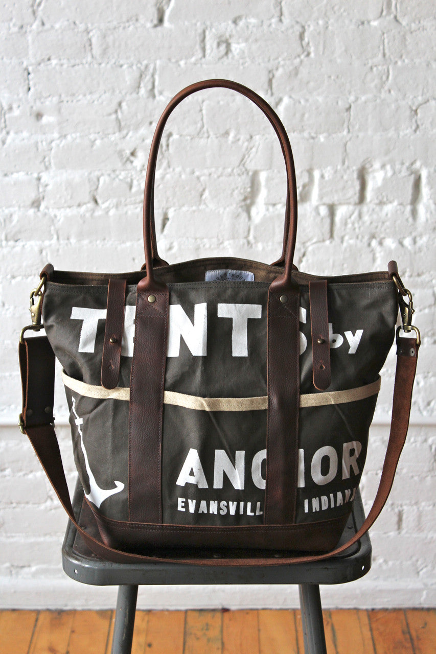 1940's era Waxed Canvas Promo Apron Weekend Bag