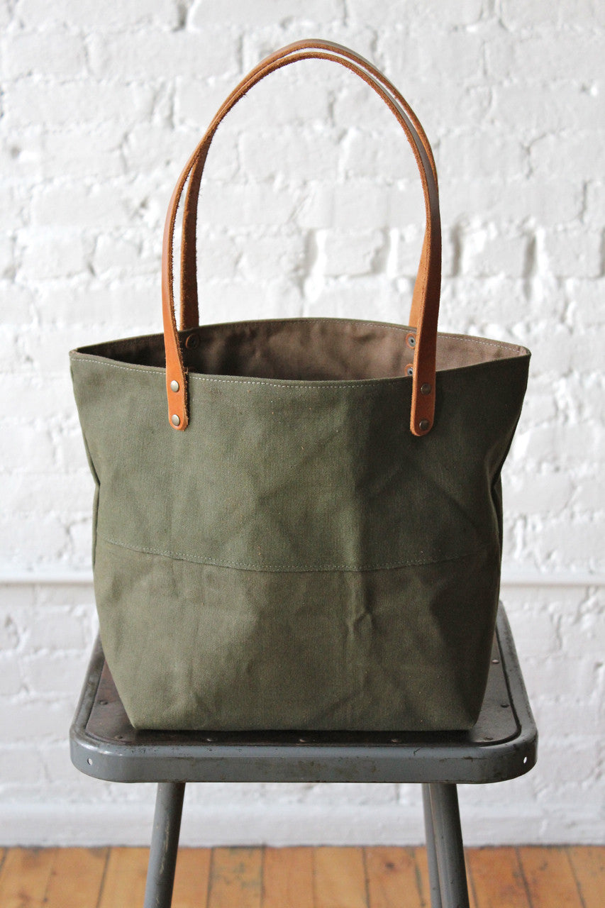 WWII era Military Canvas Pocket Tote Bag