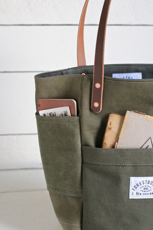 WWII era Canvas Pocket Tote