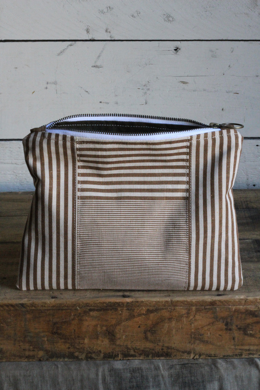 Deadstock Striped Canvas Utility Pouch