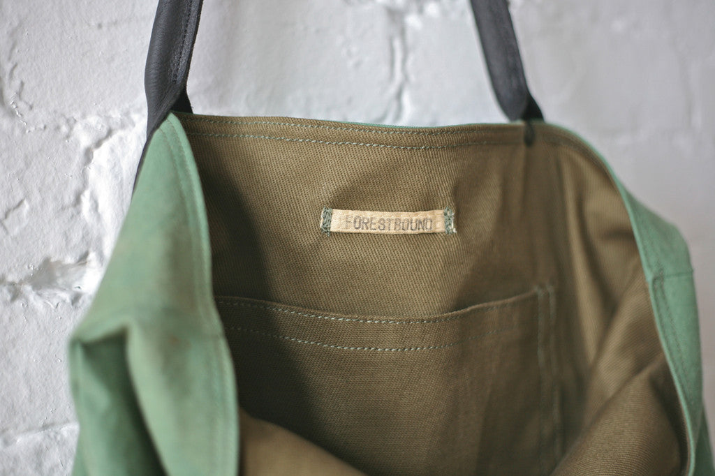 1950's era Canvas and Leather Carryall - SOLD