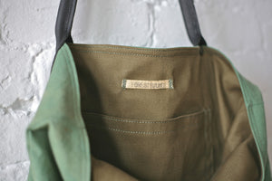 1950's era Canvas and Leather Carryall - SOLD