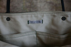WWII era Canvas and Leather Carryall - SOLD