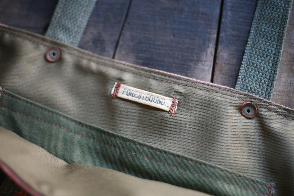 1940's era Feedsack & Canvas Carryall - SOLD