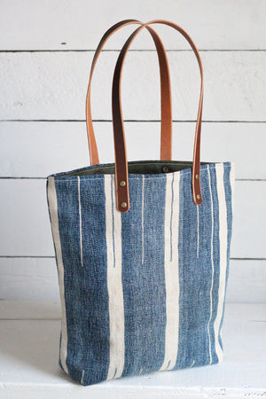 Antique Indigo Dyed Cotton Tote Bag