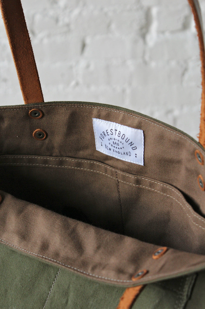 WWII era Military Canvas Pocket Tote Bag