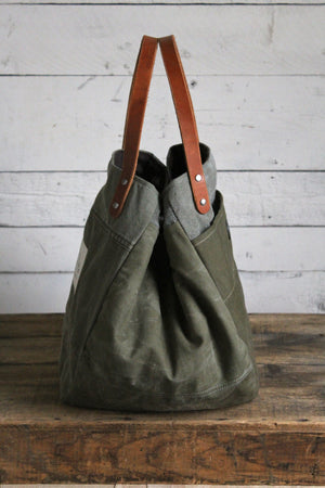 WWII era Convertible Canvas Tote Bag