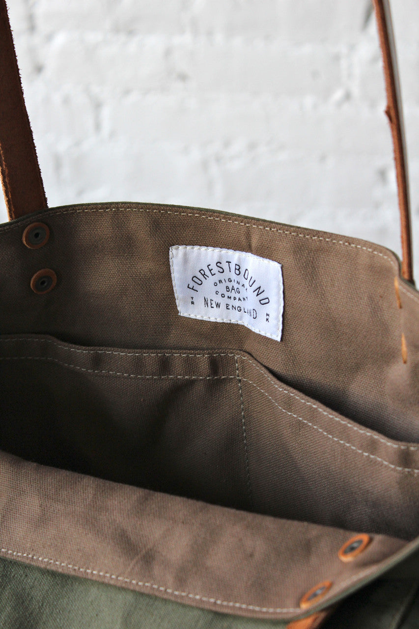 WWII era US Military Canvas Pocket Tote Bag